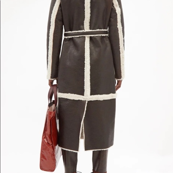 NWOT LUXURY COAT for Winter: 100% Shearling Dark brown lamb leather coat - New - Picture 11 of 14
